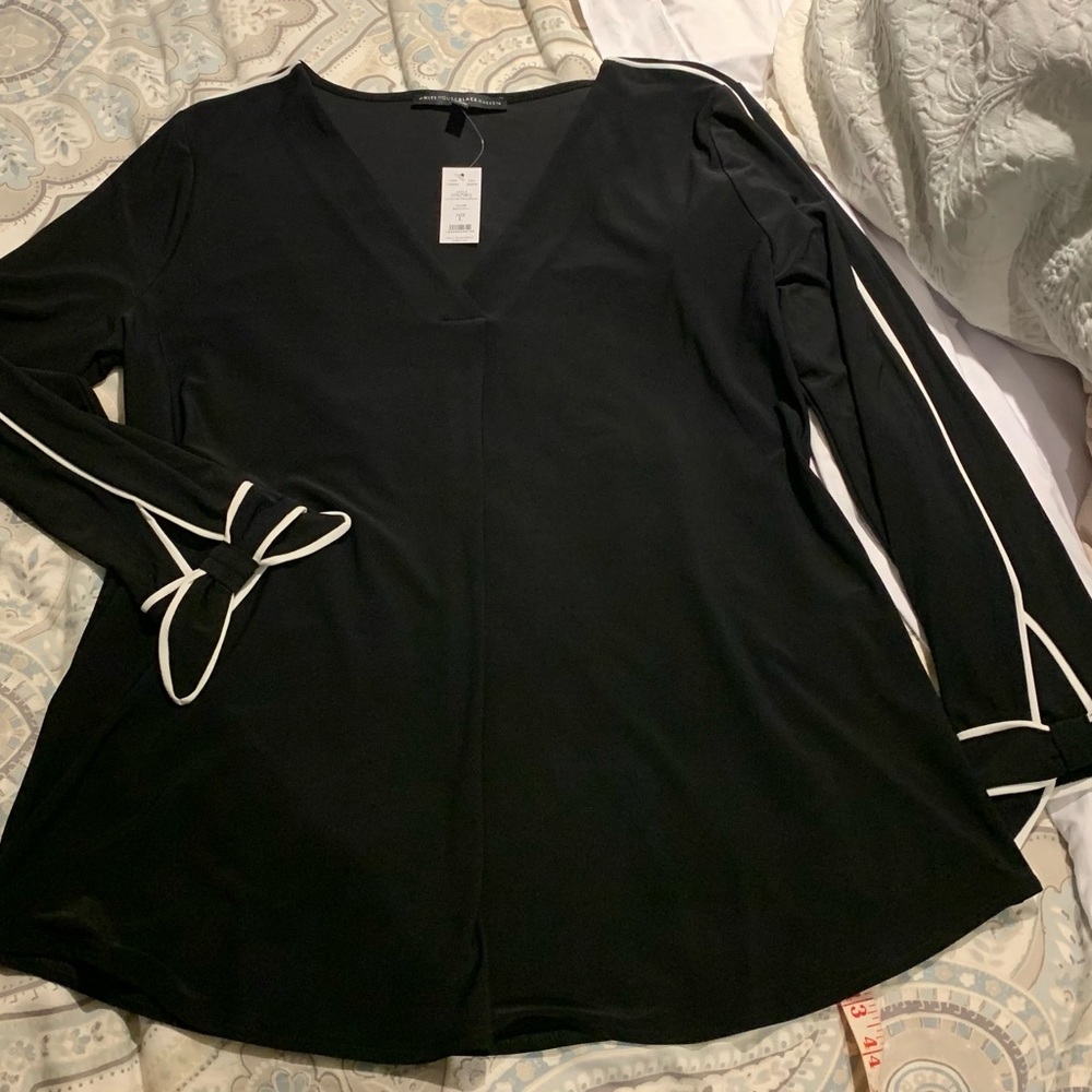 Tunic jersey top by White House Black market with interesting sleeve detail